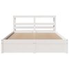 vidaXL Estructura de cama con cabecero sin colch&oacute;n blanco 120x200 cm