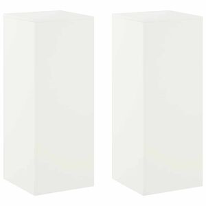 vidaXL Soporte de plantas 2 pcs Blanco 40 x 40 x 100 cm Acero
