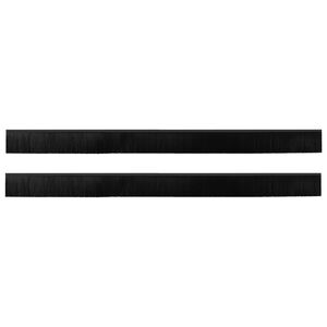 vidaXL Sellos de cepillo para puertas autoadhesivos 2 pcs Negro 100 cm