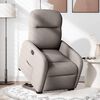 vidaXL Sillón eléctrico reclinable elevable de tela gris taupe
