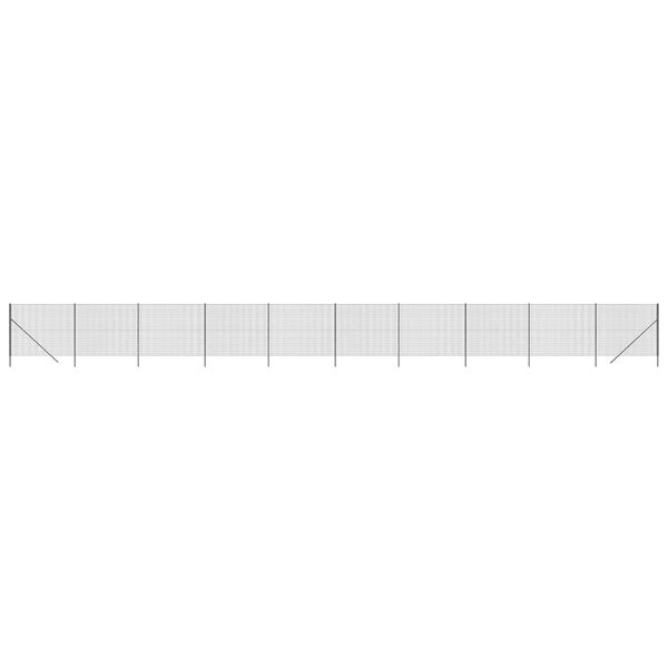 vidaXL Cerca de alambre de acero galvanizado gris antracita 2,2x25 m