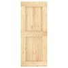 vidaXL Puerta corredera con herrajes madera maciza de pino 85x210 cm