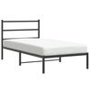 vidaXL Estructura cama sin colch&oacute;n con cabecero metal negro 107x203 cm