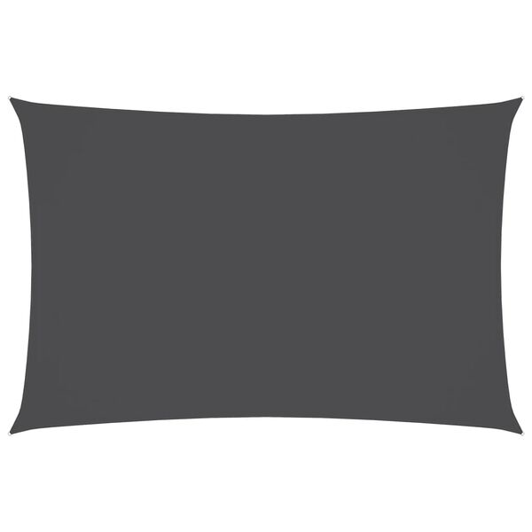 vidaXL Toldo de vela rectangular tela Oxford gris antracita 6x8 m