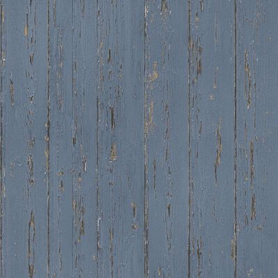 Homestyle Papel pintado Old Wood azul