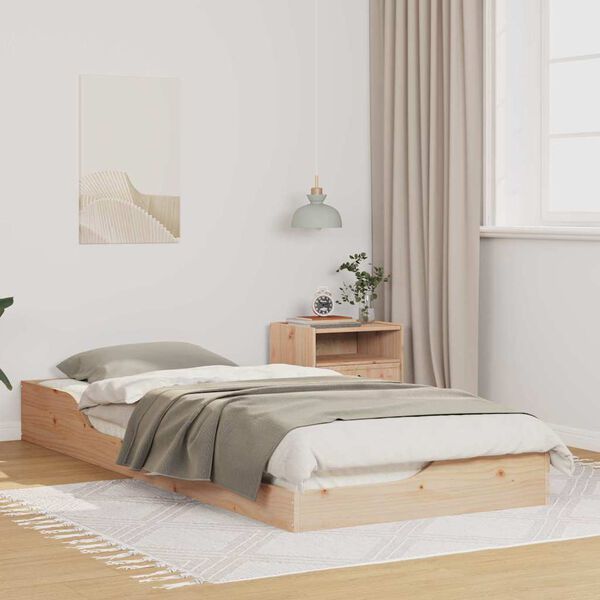 vidaXL Estructura de cama Marrón 80 x 220 cm Madera de pino macizo