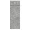 vidaXL Armario de madera de ingeniería gris hormigón 80x42,5x225 cm