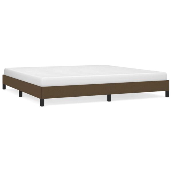 vidaXL Cama sin colchón tela marrón oscuro 200x200 cm