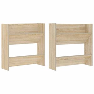 vidaXL Zapateros de pared 2 uds contrachapada roble Sonoma 60x18x60 cm