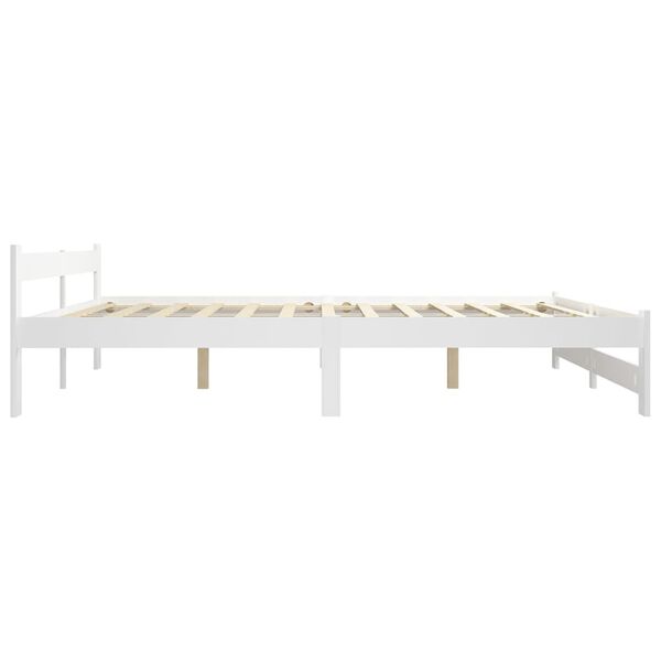 vidaXL Estructura de cama sin colchón madera de pino blanco 140x200 cm