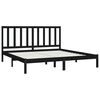 vidaXL Estructura de cama sin colch&oacute;n madera de pino negro 200x200 cm