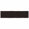 vidaXL Tablero mesa madera tratada borde vivo marr&oacute;n 160x40x(2-6) cm