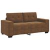 vidaXL Sof&aacute; de dos plazas Marr&oacute;n 180 cm Cuero de Suede Sint&eacute;tico