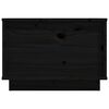 vidaXL Mesa de centro de madera maciza de pino negro 40x50x35 cm