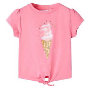 vidaXL Camiseta infantil rosa brillante fluorescente 92