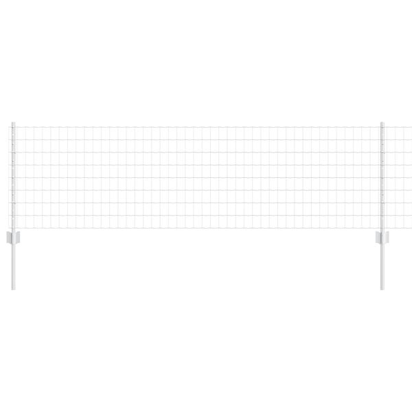 vidaXL Valla con Poste Plateado 0,6 x 25 m Acero