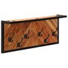 vidaXL Perchero de pared con 6 ganchos madera maciza de mango
