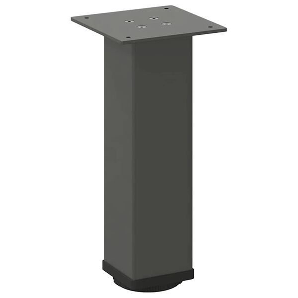 vidaXL Patas para mesa de centro (4 unidades), antracita, 42-44 cm, acero