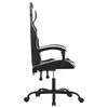 vidaXL Silla gaming giratoria cuero sint&eacute;tico negro y blanco
