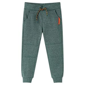 Pantalones de ch&aacute;ndal infantiles verde oscuro 92