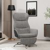 vidaXL Sill&oacute;n de relax con reposapi&eacute;s tela gris claro