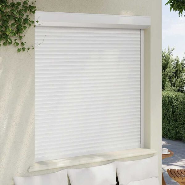 vidaXL Persiana de aluminio blanca 140x150 cm