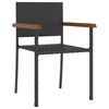 vidaXL Juego de comedor para jard&iacute;n 5 piezas rat&aacute;n sint&eacute;tico negro