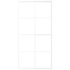 vidaXL Puerta corredera ESG vidrio y aluminio blanca 102,5x205 cm