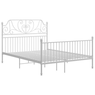 vidaXL Estructura de cama de metal blanca 140x200 cm