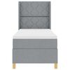 vidaXL Cama tipo Box Spring con colch&oacute;n Gris Claro 80 x 200 cm tela