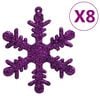 vidaXL Juego de bolas de Navidad 111 pzas poliestireno morado