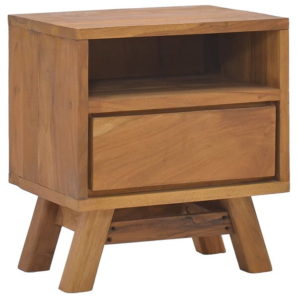 vidaXL Mesita de noche de madera maciza de teca 40x30x45 cm
