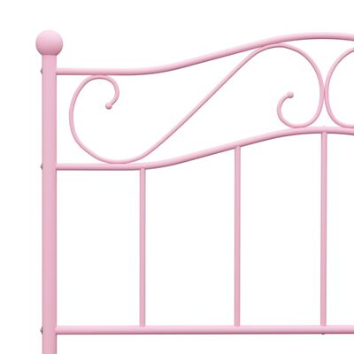 vidaXL Estructura de cama metal rosa 100x200 cm