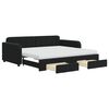 vidaXL Sof&aacute; cama nido con cajones terciopelo negro 90x190 cm
