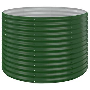 vidaXL Jardinera arriate acero galvanizado verde 100x100x68 cm