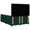 vidaXL Cama box spring con colch&oacute;n terciopelo verde oscuro 140x190 cm