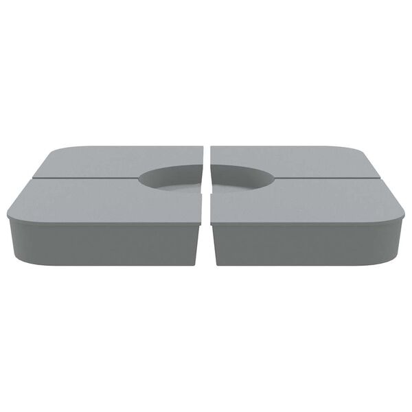 vidaXL Juego bases de sombrilla 4 uds para parasol cruzado PP 100 kg