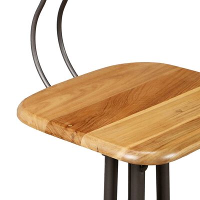 vidaXL Set mesa y sillas de bar madera teca maciza reciclada 3 piezas