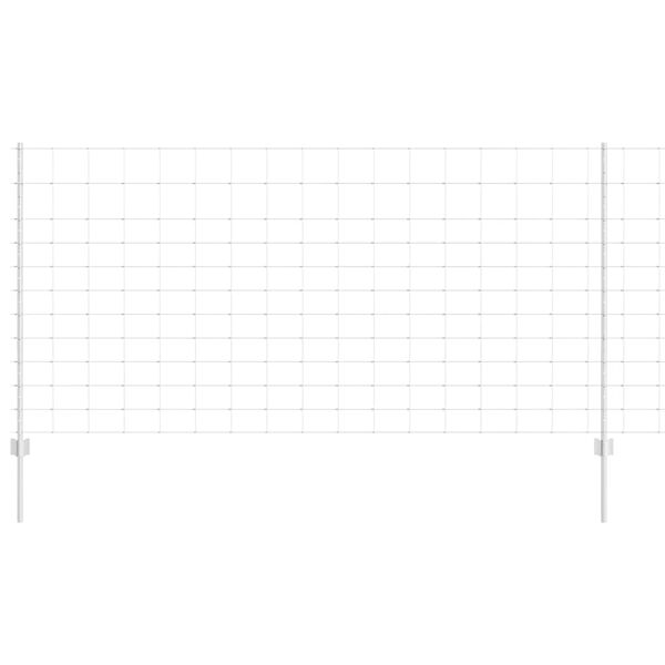 vidaXL Valla con Poste Plateado 1,2 x 50 m Acero