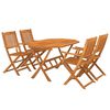 vidaXL Juego de comedor de jard&iacute;n 5 piezas madera maciza de acacia