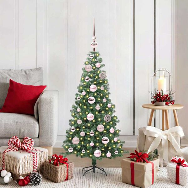 vidaXL &Aacute;rbol de Navidad con 150 LED con soporte Verde 120 cm PVC