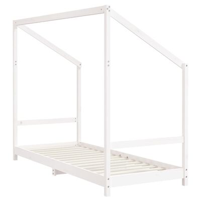 vidaXL Estructura de cama para niños madera pino blanco 2x(80x200) cm