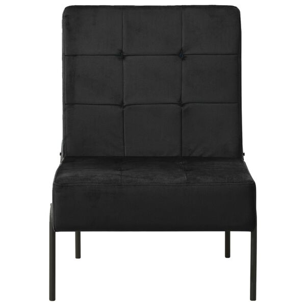 vidaXL Silla de relajación de terciopelo negro 65x79x87 cm
