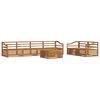 vidaXL Conjunto de sof&aacute;s de exterior 7 uds. Natural