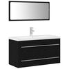 vidaXL Gabinete de Lavabo para Ba&ntilde;o con caj&oacute;n 3 pcs Roble Negro