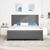 vidaXL Cama tipo Box Spring Gris claro y . 180 x 200 cm Tela de Pana