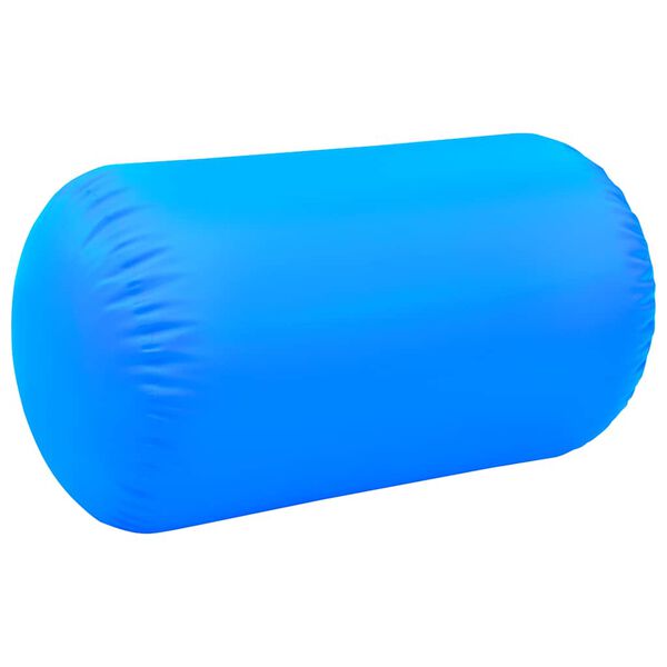 vidaXL Rollo hinchable de gimnasia con bomba PVC azul 100x60 cm