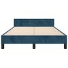 vidaXL Estructura de cama sin colch&oacute;n terciopelo azul oscuro 120x190cm