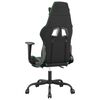 vidaXL Silla gaming con reposapi&eacute;s cuero sint&eacute;tico negro verde