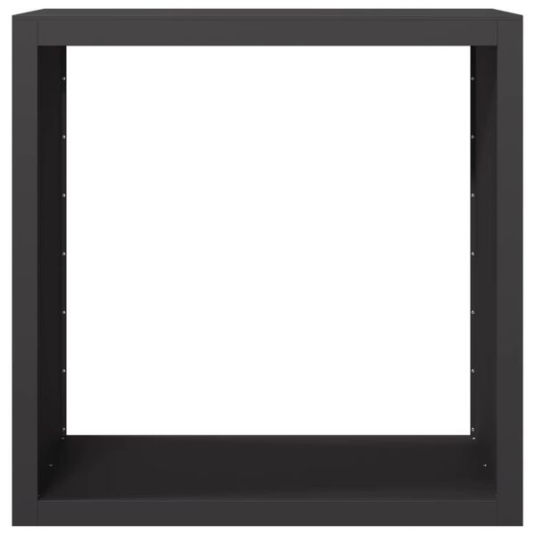 vidaXL Leñero de acero negro 100x40x100 cm